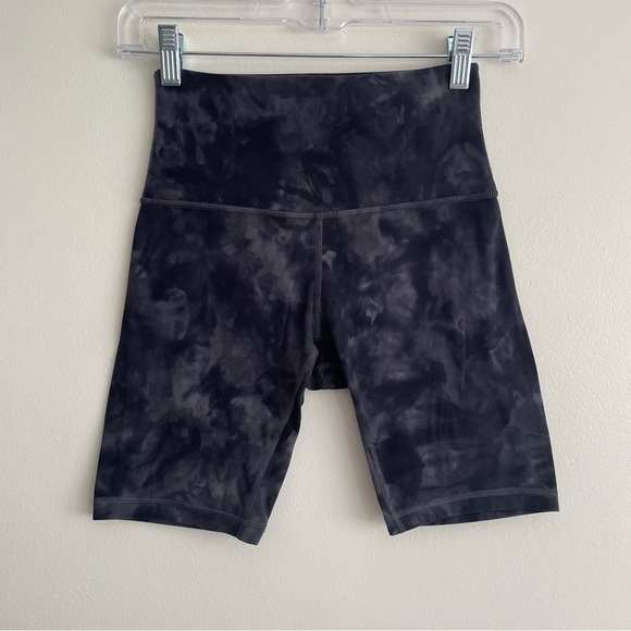 Lululemon Align Short 8" *Diamond Dye biker space tie dye grey black high rise 4 - Picture 4 of 14